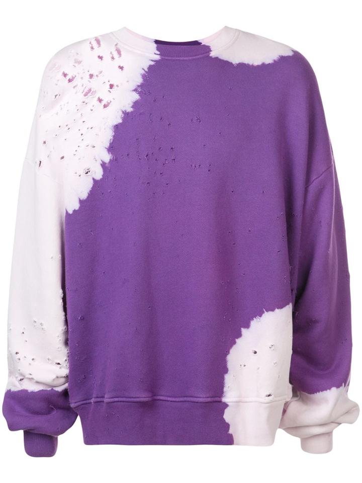 Amiri Acid Wash Jersey Sweater - Purple