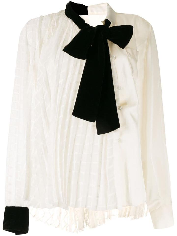 Sacai Bow Detail Blouse - Yellow