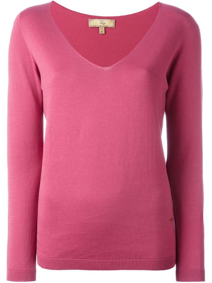 Fay V-neck Knit Jumper