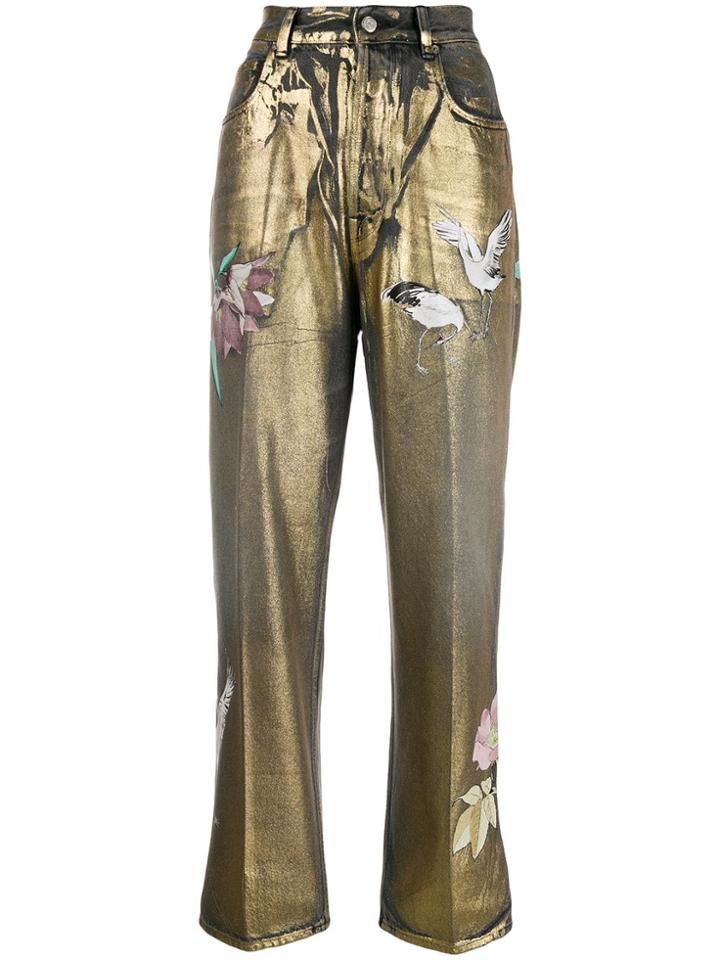 Golden Goose Spray Painted Wide Leg Jeans