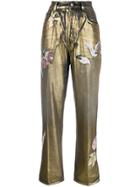 Golden Goose Spray Painted Wide Leg Jeans