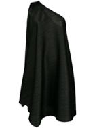 Pleats Please By Issey Miyake Micro Pleated One Shoulder Dress - Black