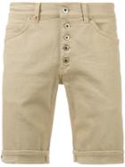 Dondup Buttoned Shorts, Men's, Size: 32, Nude/neutrals, Cotton/spandex/elastane