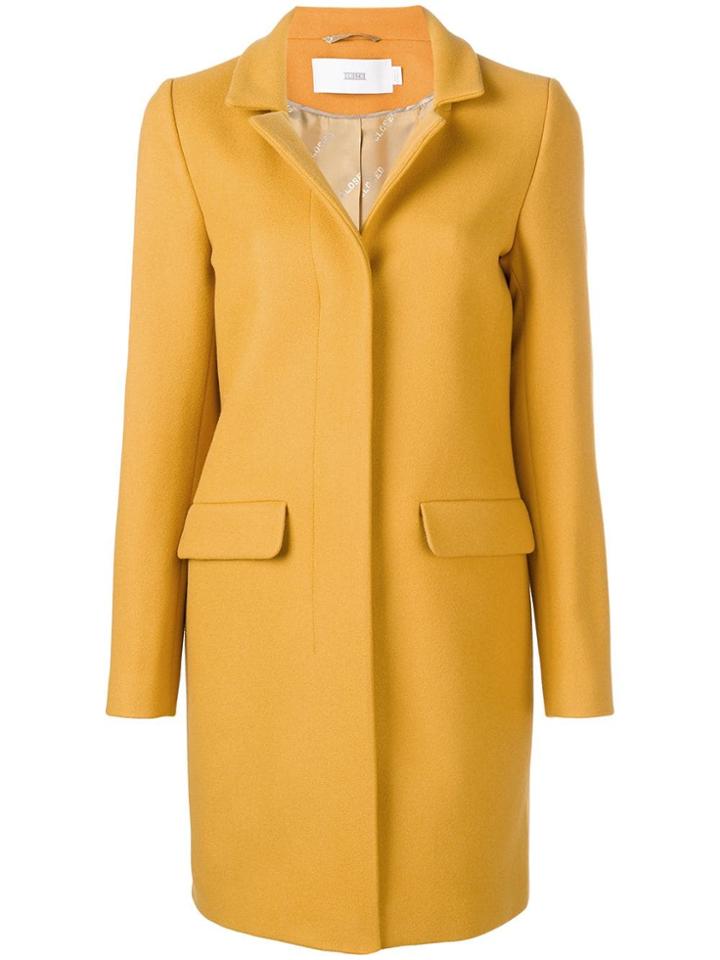 Closed Single-breasted Coat - Yellow