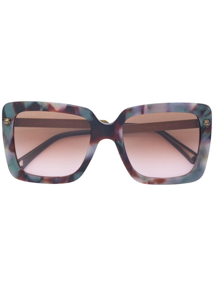 Gucci Eyewear Square Tinted Sunglasses - Multicolour