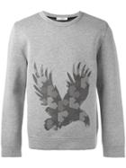 Ports 1961 Eagle Print Sweatshirt, Men's, Size: Xs, Grey, Cotton/polyester