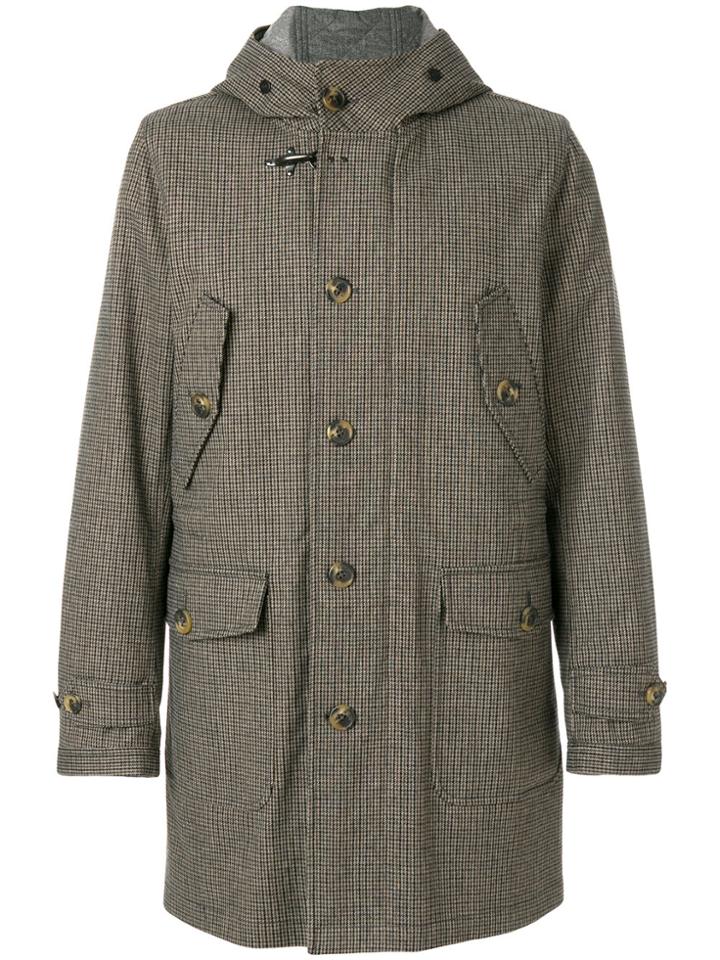 Fay Hooded Coat - Brown