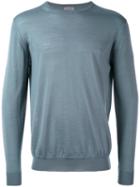 Lanvin - Round Neck Top - Men - Virgin Wool - Xl, Blue, Virgin Wool