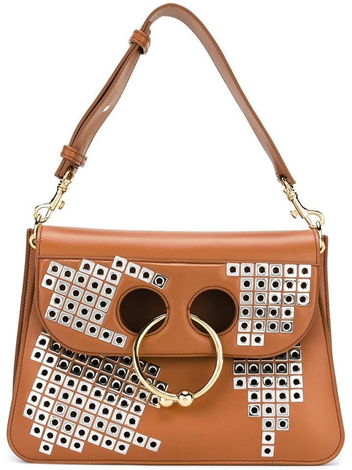 J.w.anderson Stud Embellishment Shoulder Bag, Women's, Nude/neutrals