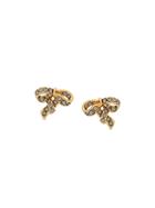 Marc Jacobs Crystal Bow Stud Earrings - Metallic
