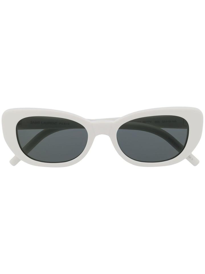 Saint Laurent Eyewear Cat-eye Shaped Sunglasses - White