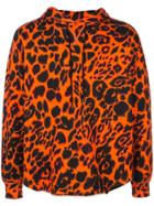 R13 Leopard Print Hoodie - Orange