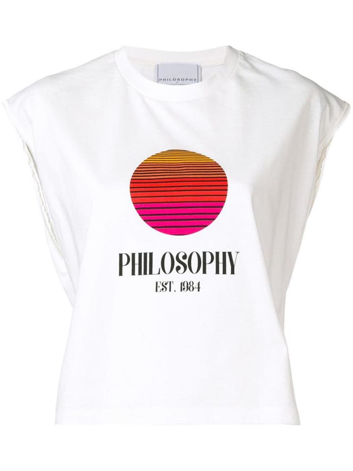 Philosophy Di Lorenzo Serafini Logo Print Tank Top - White