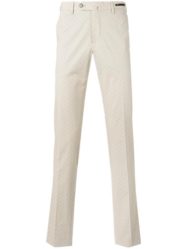 Pt01 Cross Pattern Trousers, Men's, Size: 50, Nude/neutrals, Cotton/spandex/elastane