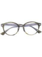 Gucci Eyewear - Embossed Titanium Round Glasses - Men - Acetate/titanium - 50, Green, Acetate/titanium