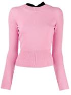 Alexander Mcqueen Bow Back Sweater - Pink