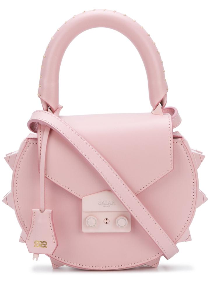 Salar Studded Mini Thunder Tote - Pink & Purple