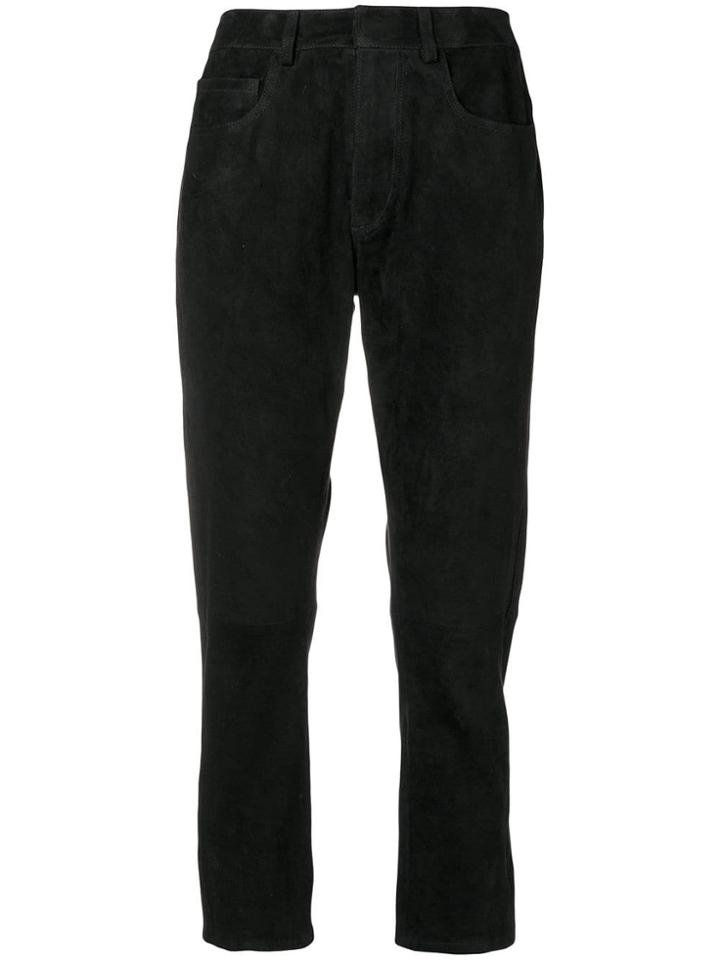 Inès & Maréchal Cropped Trousers - Black