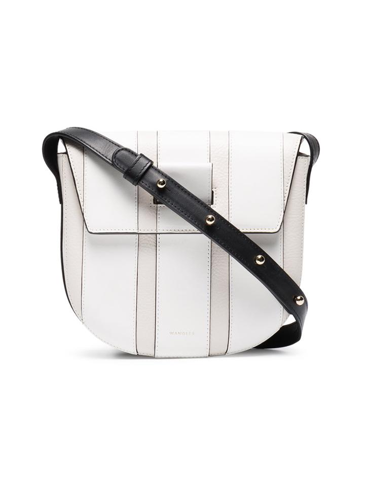 Wandler White Leather Miles Cross Body Bag