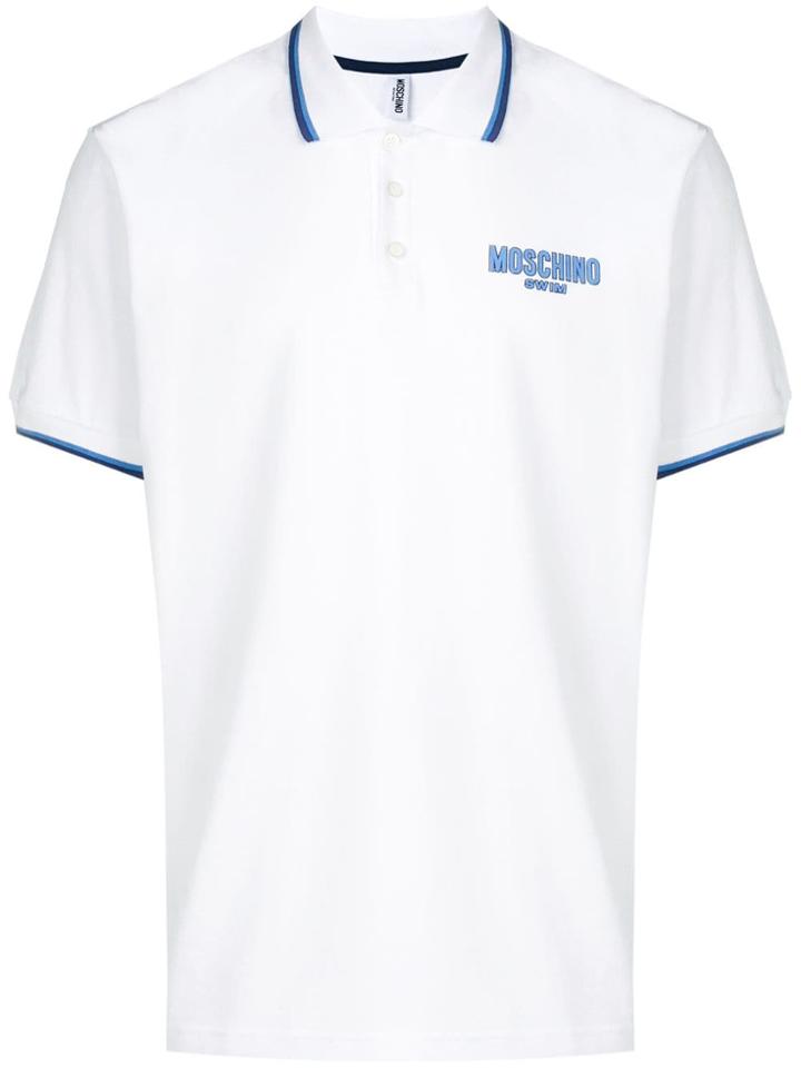 Moschino Logo Short-sleeve Polo Shirt - White