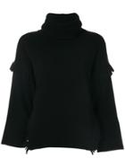 Blumarine Roll-neck Knitted Sweater - Black