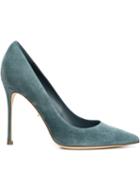 Sergio Rossi Pointed Toe Pumps, Women's, Size: 6, Blue, Suede