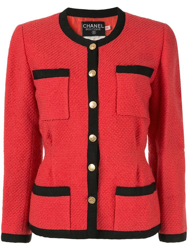 Chanel Pre-owned Long Sleeve Jacket - Red