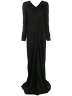 Rick Owens Long-sleeved Maxi Dress - Black