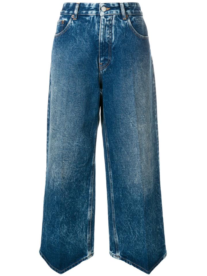 Mm6 Maison Margiela High-rise Cropped Jeans - Blue