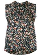 Isabel Marant - Floral Print Top - Women - Silk - 40, Black, Silk