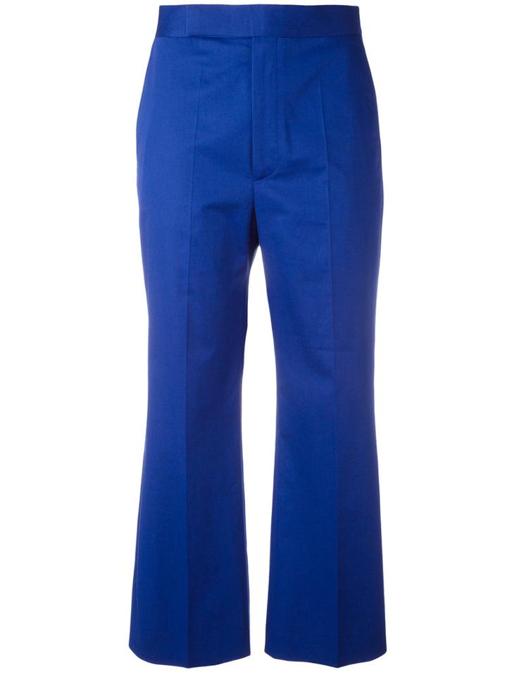 Céline - Cropped Pants - Women - Cotton - 38, Women's, Blue, Cotton
