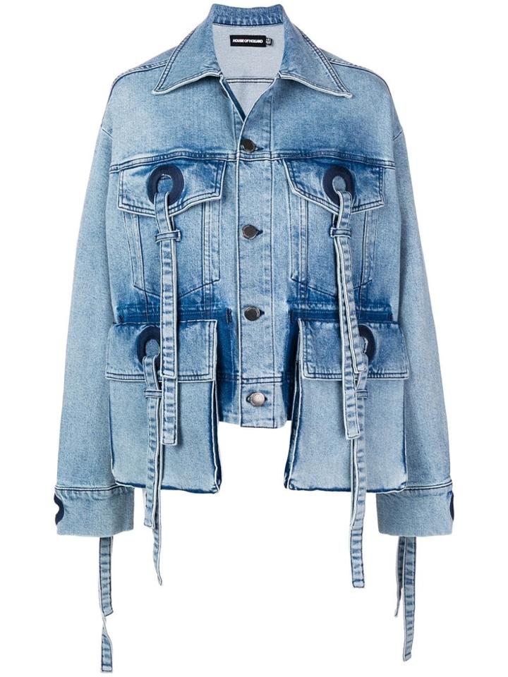 House Of Holland Utility Denim Jacket - Blue
