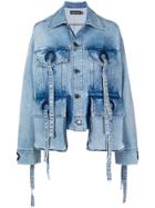 House Of Holland Utility Denim Jacket - Blue
