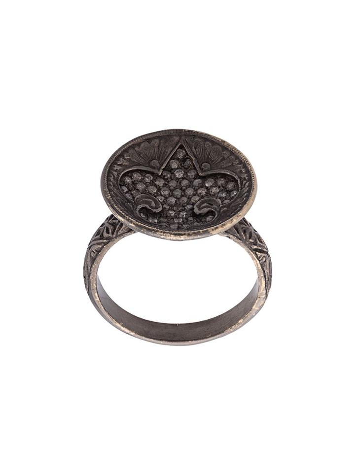 Loree Rodkin 18kt Gold Fleur De Lis Ring - Grey