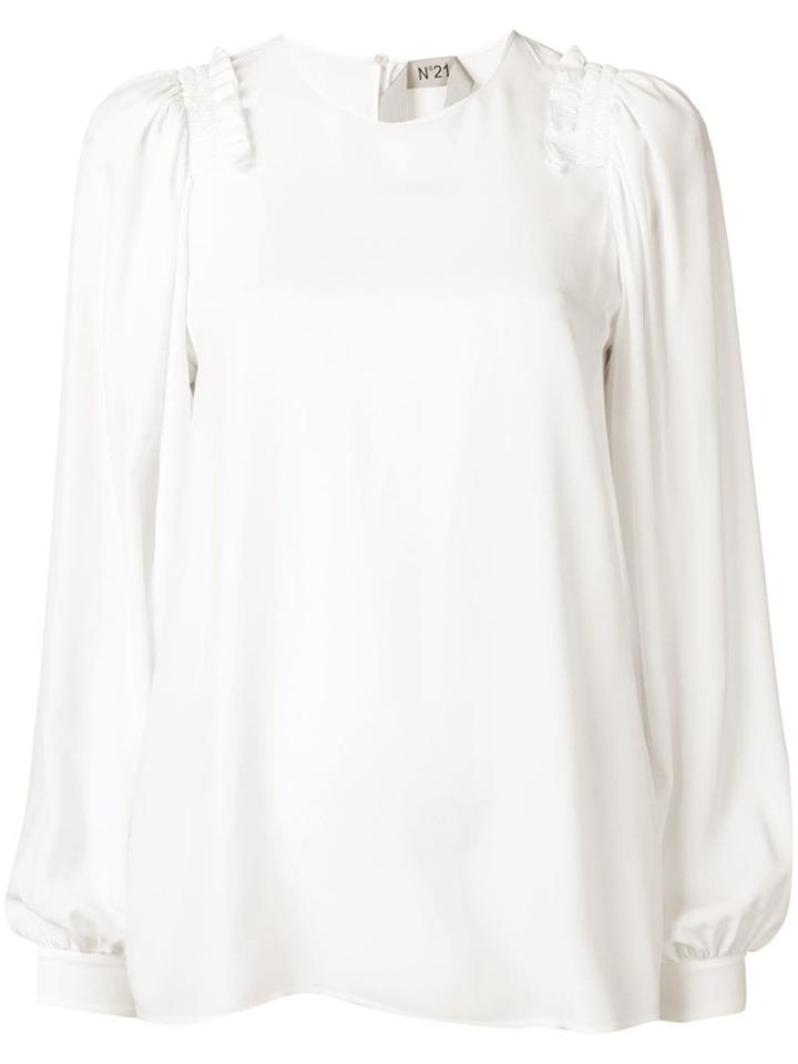 Nº21 Ruffle Trim Blouse - White