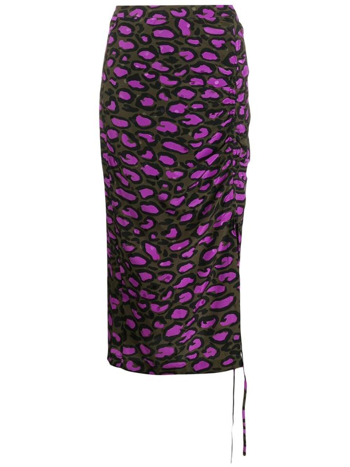 Essentiel Antwerp Leopard Print Skirt - Green