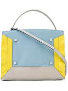 Manurina Colour Block Tote, Women's, Blue, Calf Leather