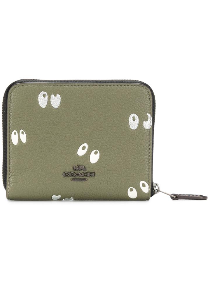 Coach Applique Detail Wallet - Green