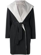 Max Mara - Hooded Belt Coat - Women - Cotton/polyester - 46, Blue, Cotton/polyester