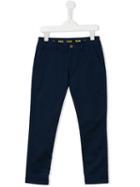 Msgm Kids Classic Chino Trousers, Boy's, Size: 10 Yrs, Blue
