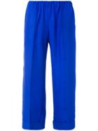 P.a.r.o.s.h. Wide Leg Cropped Trousers - Blue