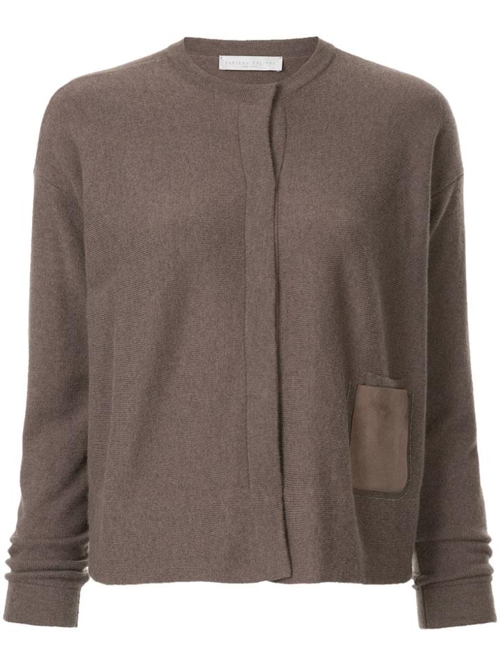 Fabiana Filippi Pocket Detail Cardigan - Pink & Purple