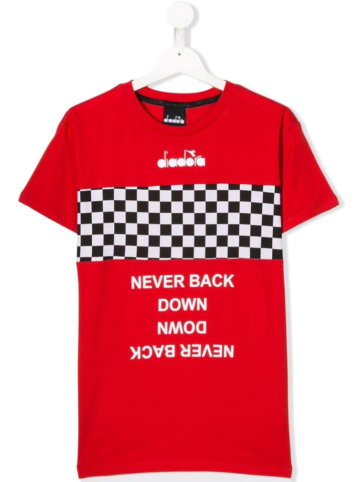Diadora Junior Teen Racing Stripe T-shirt - Red