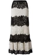Red Valentino Lace A-line Skirt, Women's, Size: 44, Black, Cotton/polyester