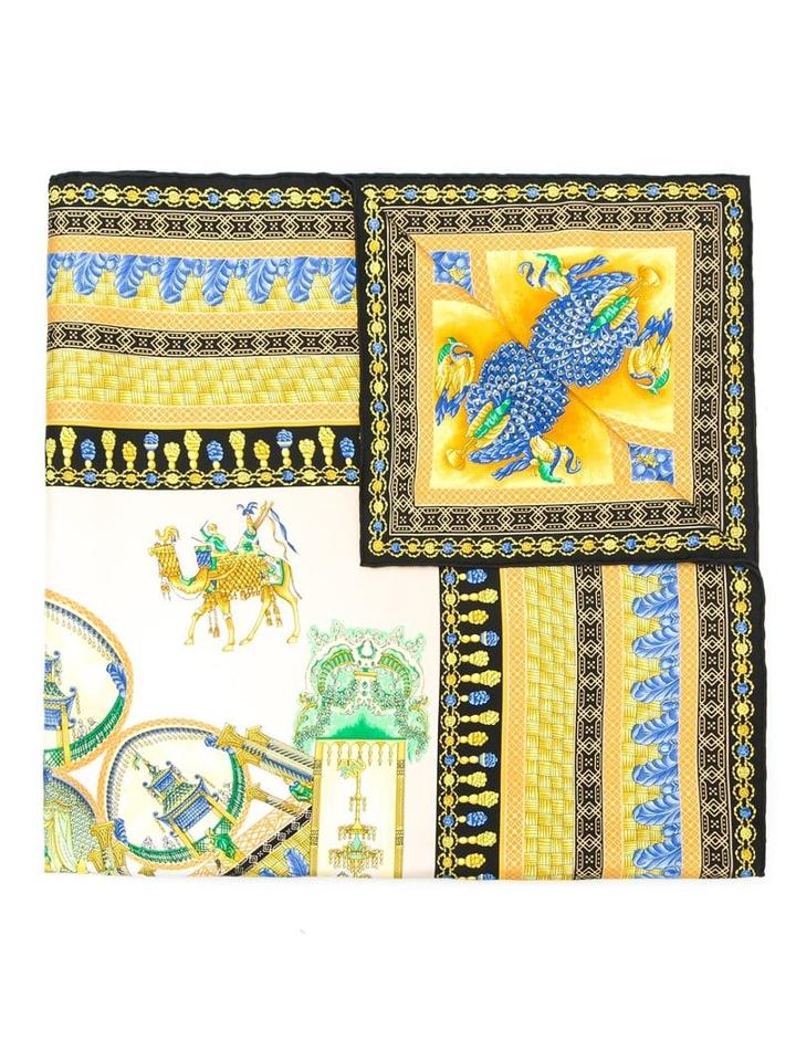 Versace Marco Polo Print Scarf - Yellow