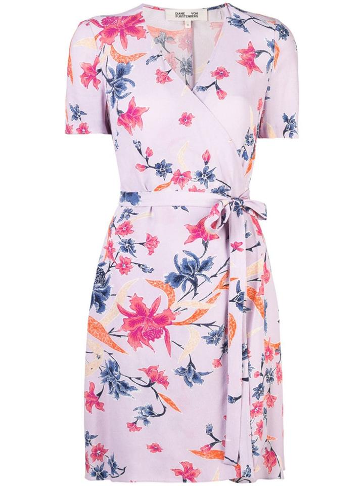 Dvf Diane Von Furstenberg Savilla Mini Wrap Dress - Purple