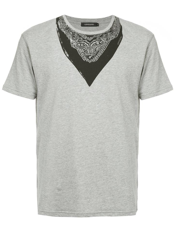 Loveless Bandana Print T-shirt - Grey