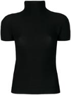 Issey Miyake Cauliflower Pleated Roll Neck Top - Black