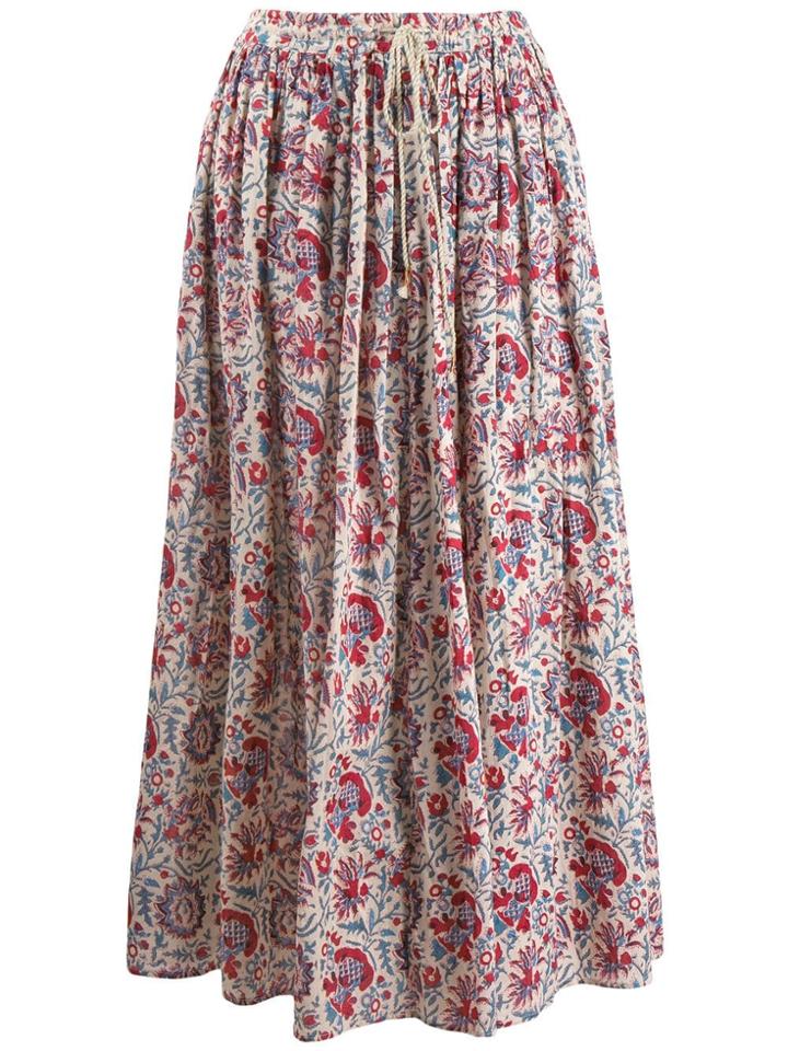 Antik Batik Floral Print Skirt - Neutrals
