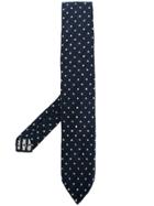 Lardini Polka-dot Textured Tie - Blue